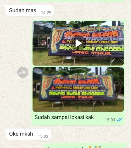 Pengiriman Papan Bunga Kunir Butuh