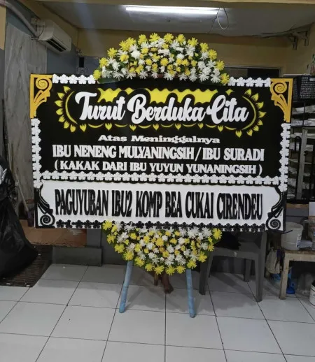 Papan Bunga Duka Kunir Butuh